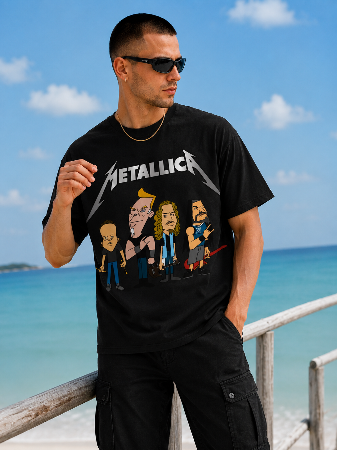 Metallica Cartoon Band Tee