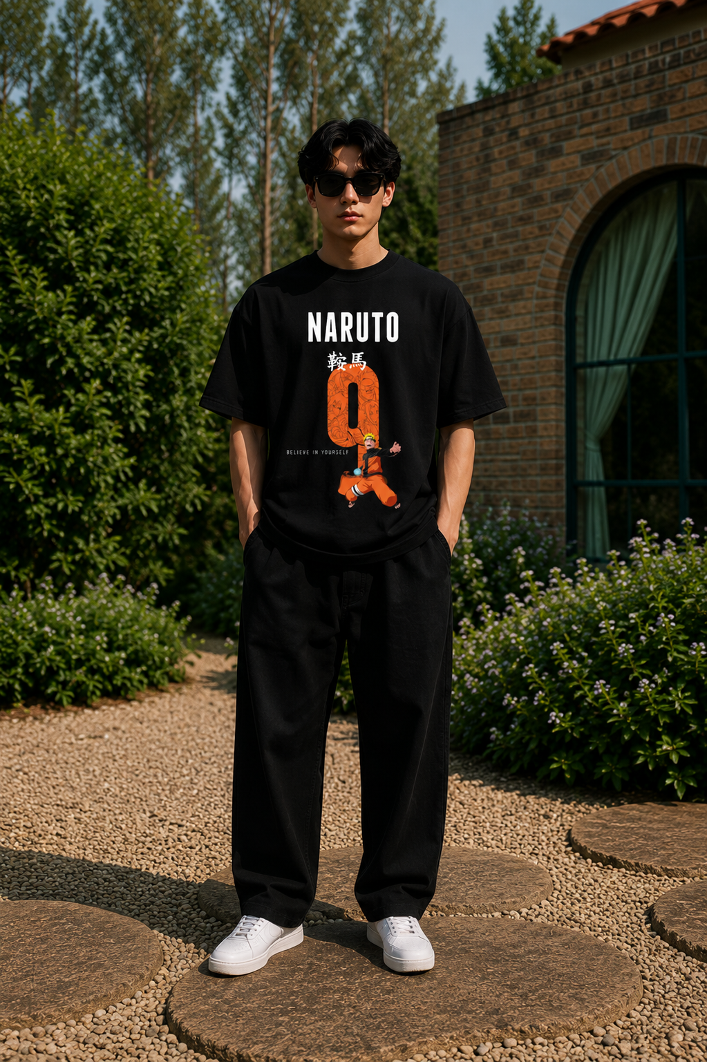 Naruto Fist Pump Backprint Tee