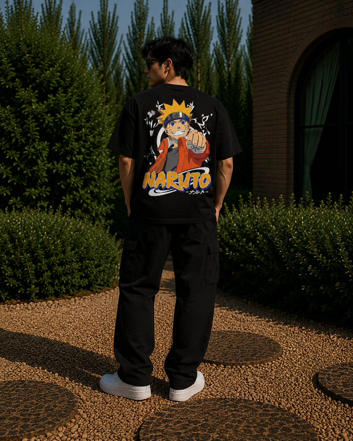 Naruto Fist Pump Backprint Tee