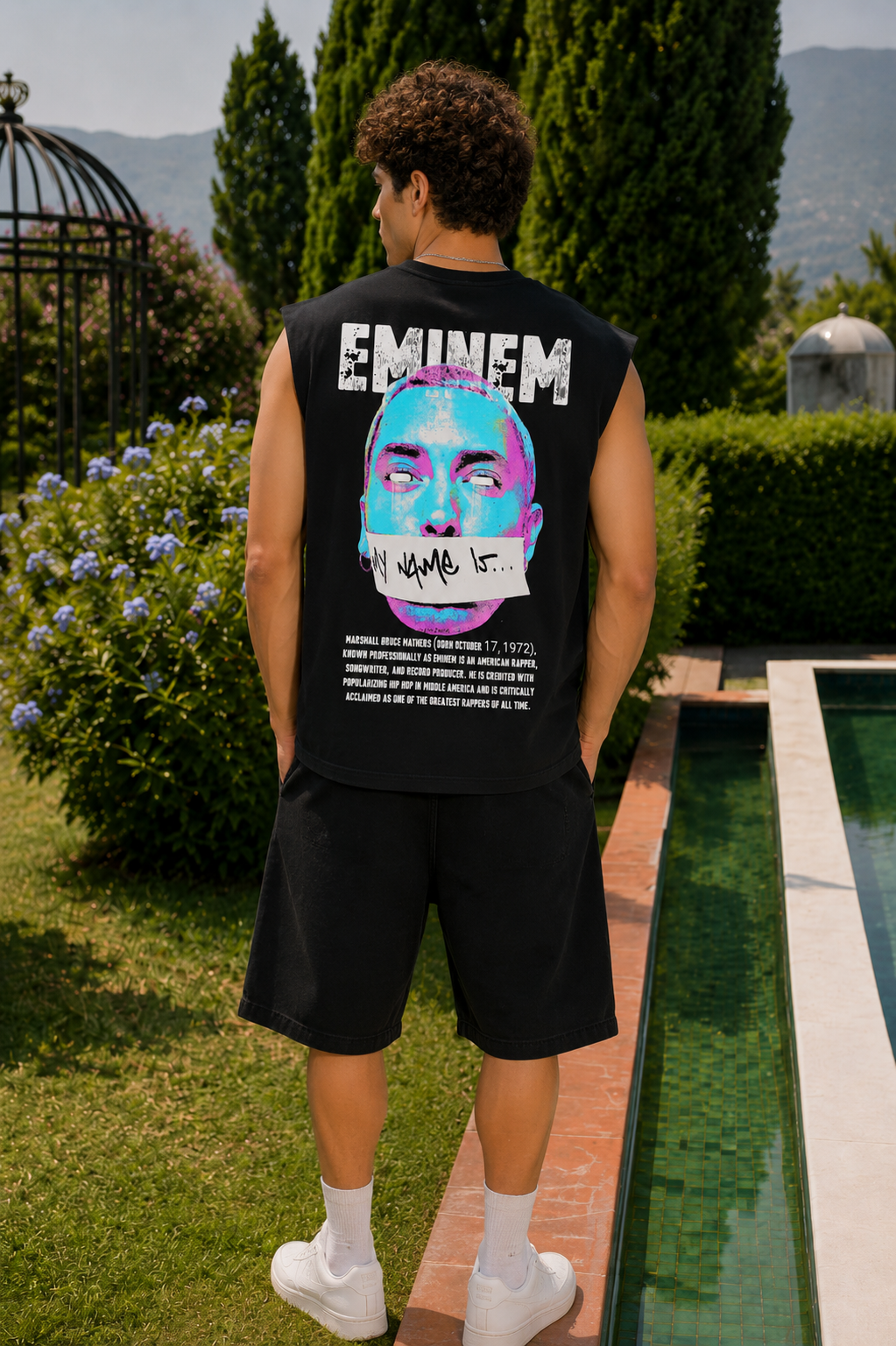 Eminem My Name Is Backprint Tank