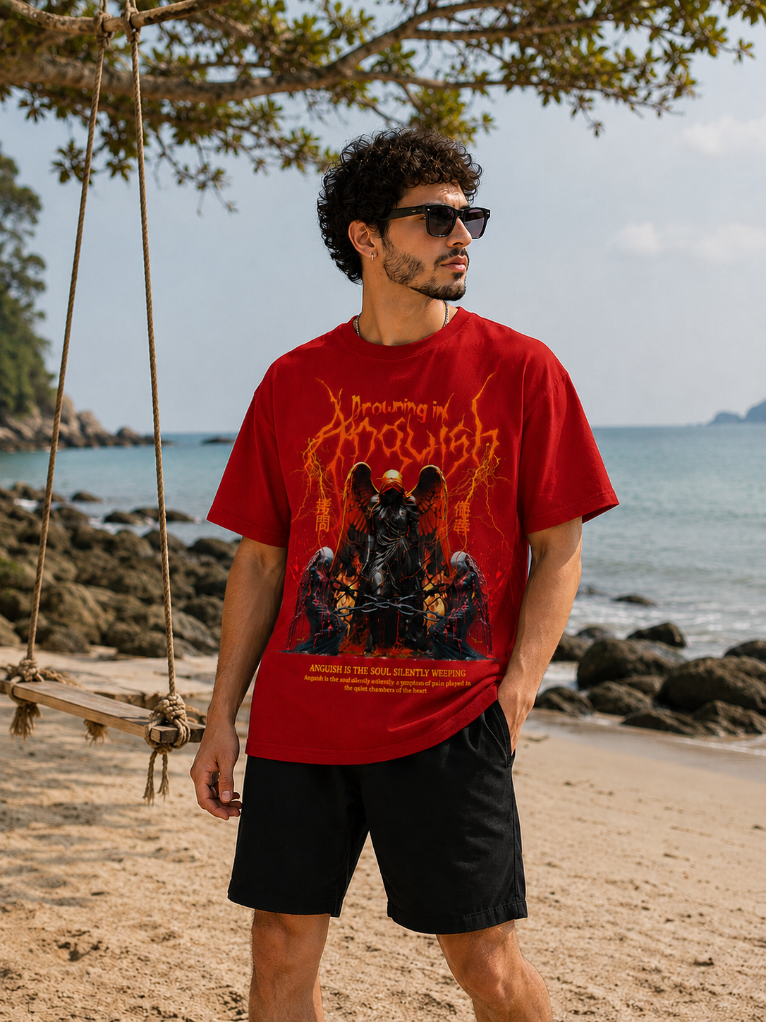 Drowning in Anguish Dark Metal Tee-3