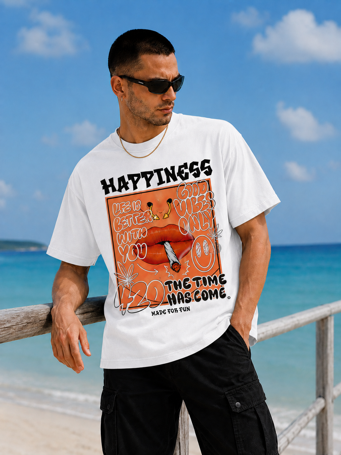 Happiness 420 Vibes Tee-3