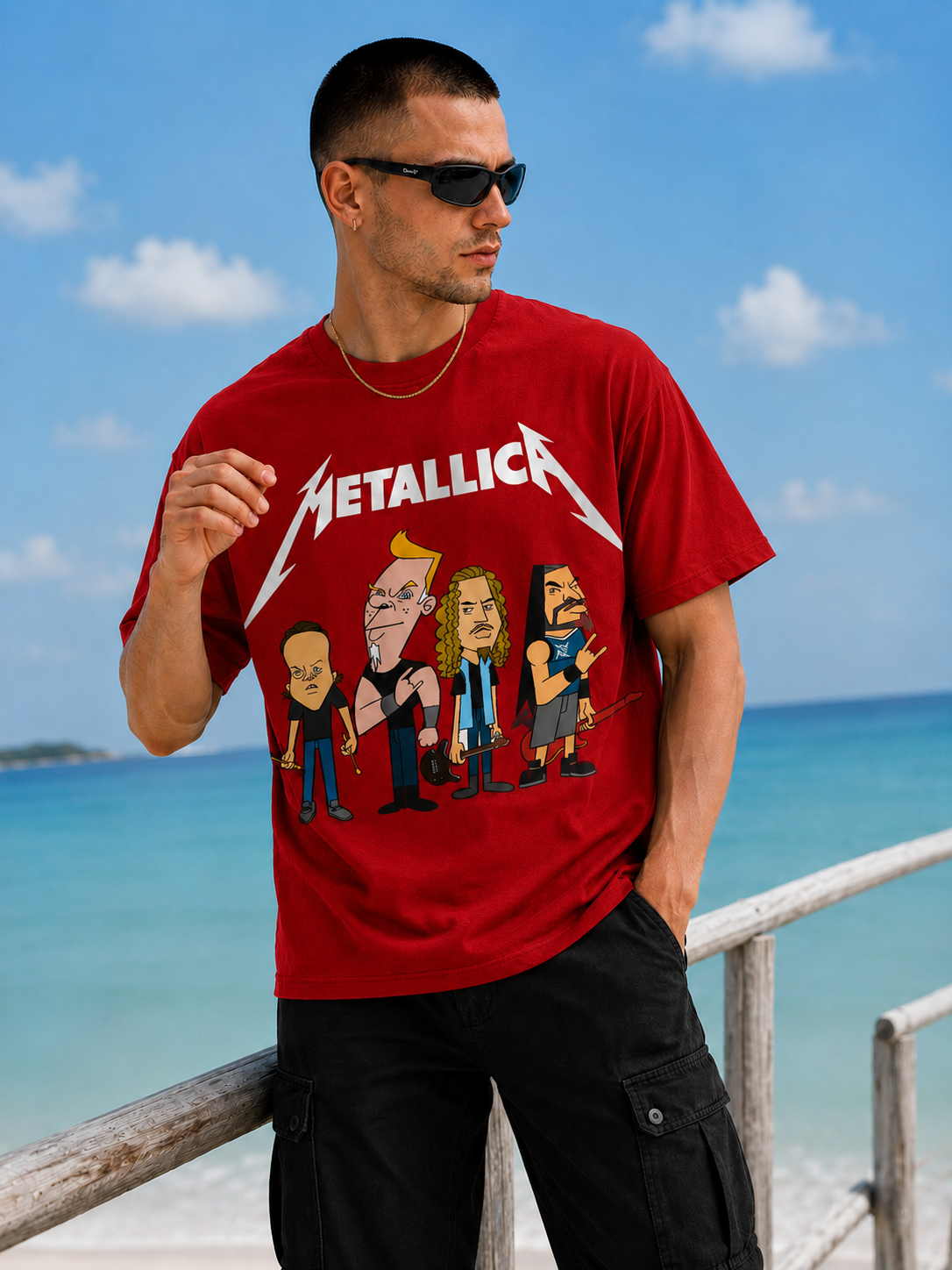 Metallica Cartoon Band Tee-3