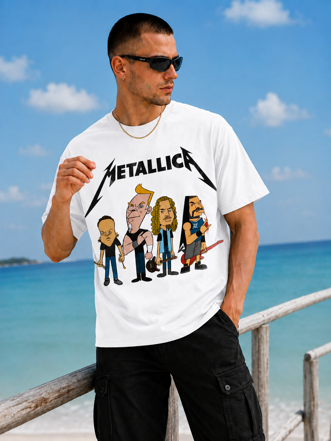 Metallica Cartoon Band Tee-4